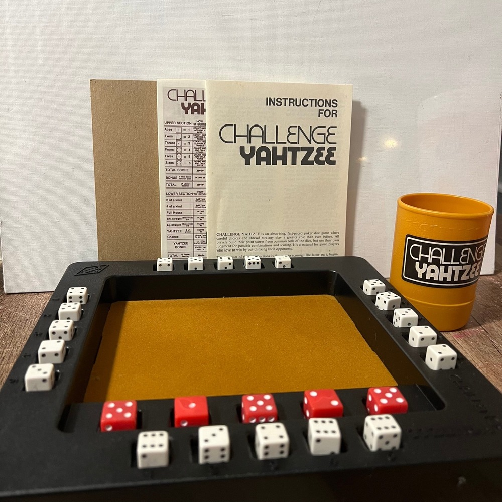 Vintage 1978 Challenge Yahtzee Board Game E.S. Lowe Milton Bradley E2420